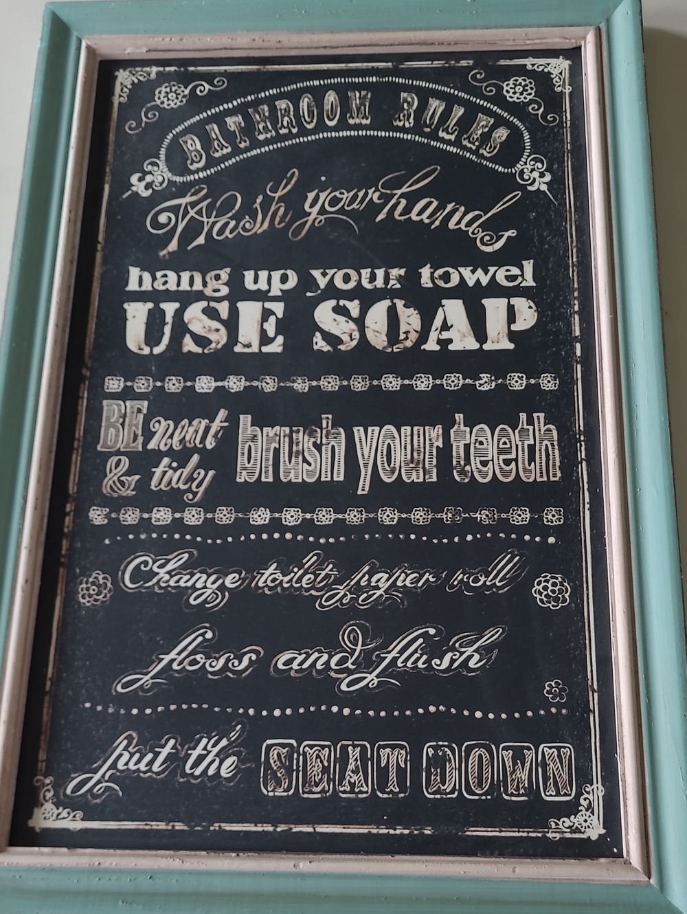 Hobby Lobby Bathroom Rules Decor